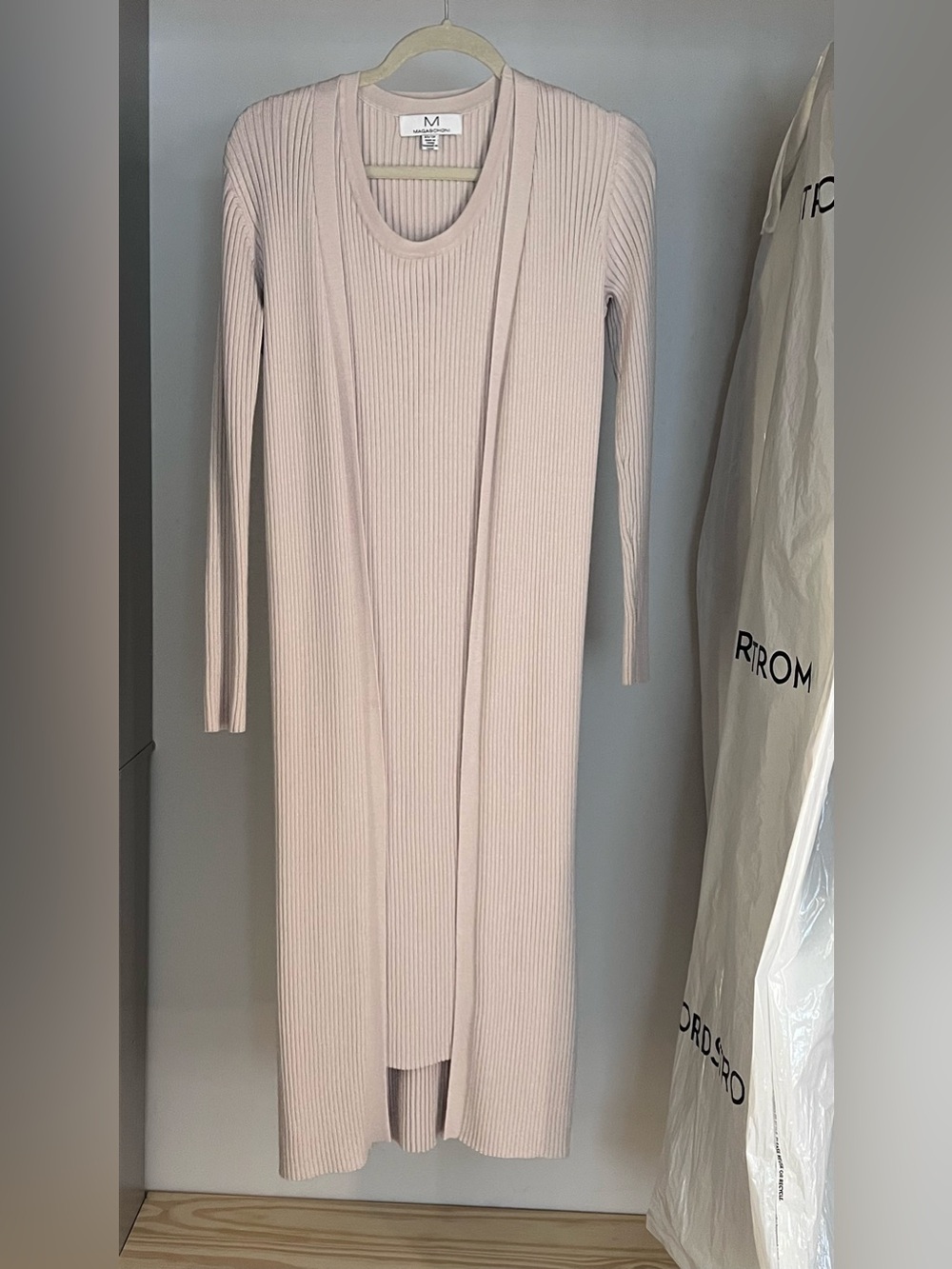 Magaschoni- minimalist 2-piece ribbed knit set from Nordstrom Size S/M